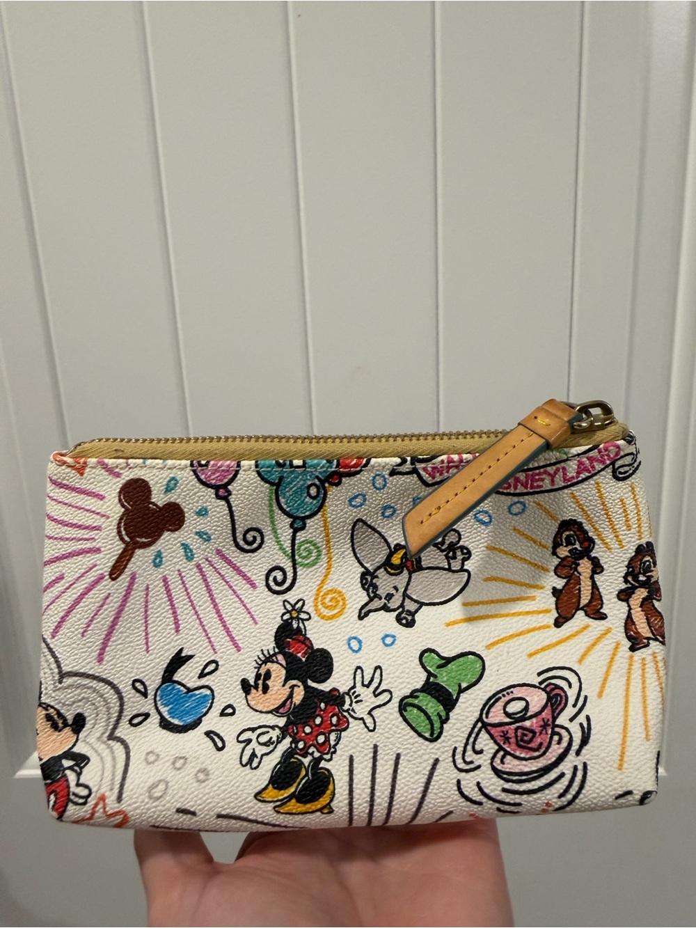 Dooney & Bourke White Disney Parks Zip Pouch with Multicolor Accents - Picture 2 of 6